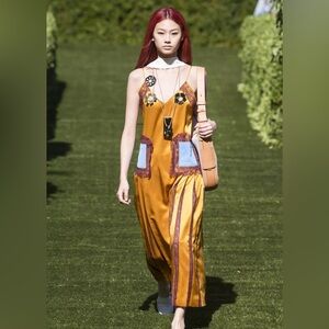 Tory Burch Rare RUNWAY CELEB Claire Silk Lace Golden Age Midi Slip Dress